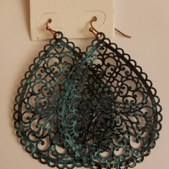 Filligree Teardrop Earrings - Picture 3 of 3